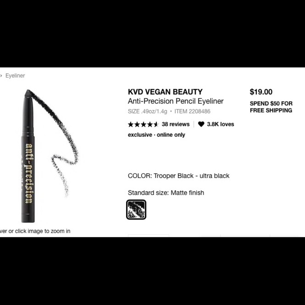 NWT KVD Eyeliner 💄